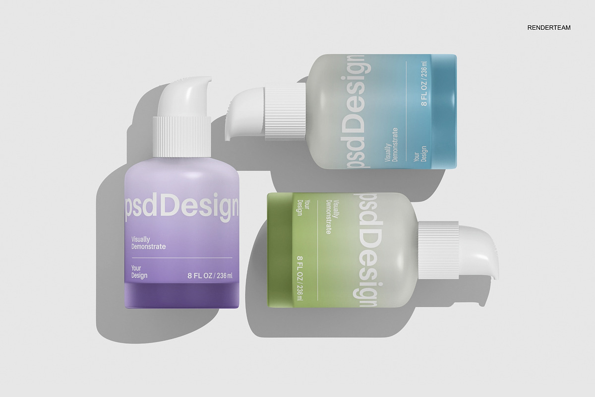 Cosmetic Bottle Mockup Set, a Packaging Mockup by Renderteam (Photo 7 of 12)