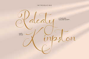 Raleaty Kingston – Timeless Elegant, a Script Font by Haps Space