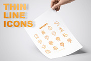 Bakery | 16 Thin Line Icons, an Outline Icon by Alex Blogoodf (Thumbnail 3 of 7)