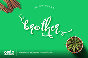 Brother Typography Script, a Script Font by oldschool designer co (Thumbnail 1 of 6)