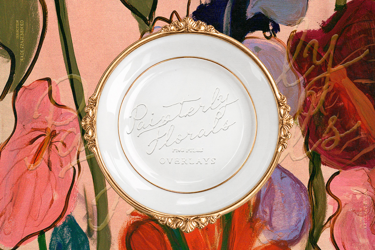 Painterly Florals, a Background Graphic by nadispasibenko (Photo 3 of 9)