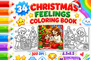 Christmas Feelings Coloring Book