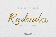 Ruderules, a Script Font by kerismaker (Thumbnail 1 of 10)