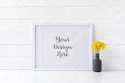 White Frame Mockup Bundle Set of 10, a Print Template by Marsala Digital (Thumbnail 7 of 11)
