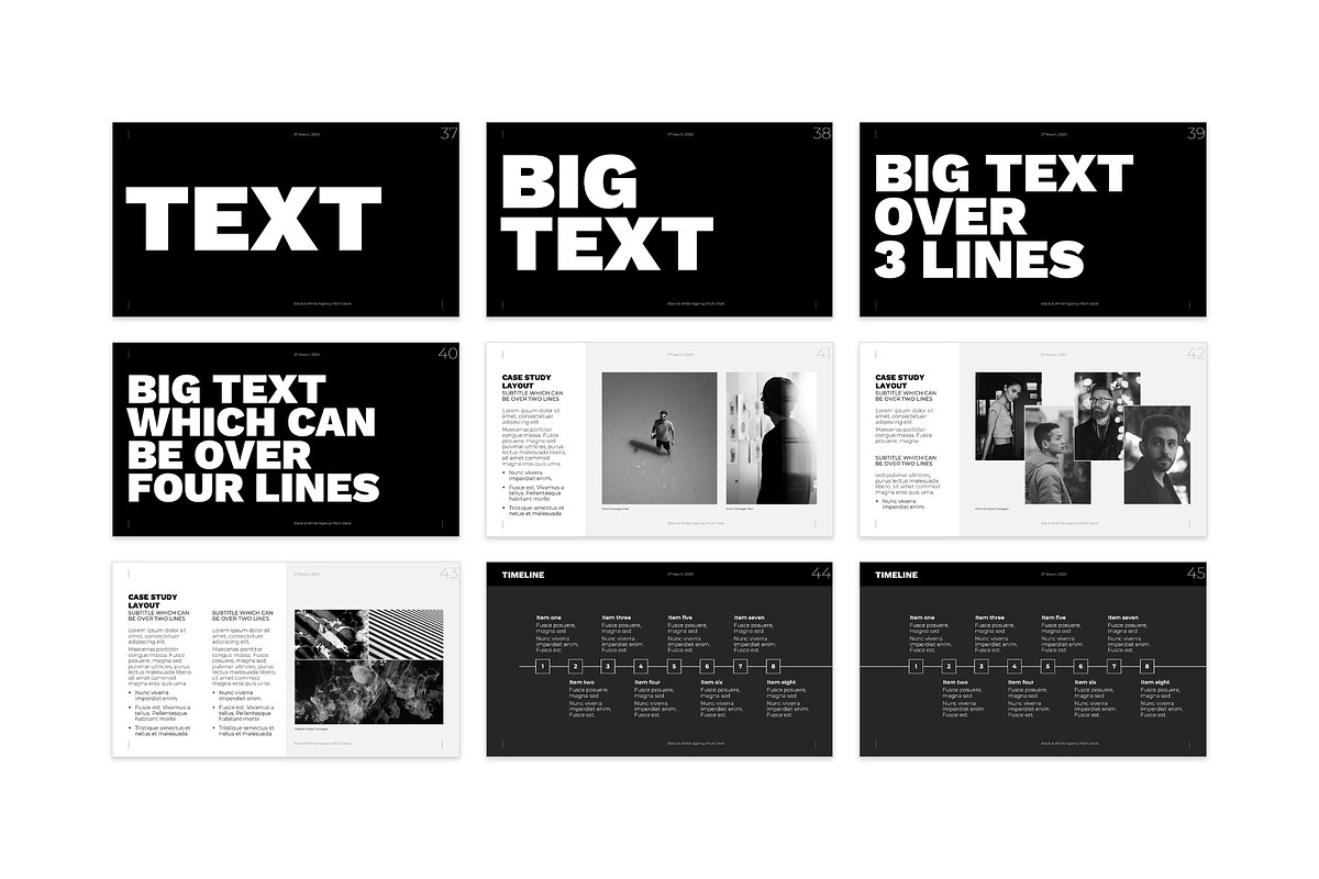 Striking B&W Pitch Deck Template, a Presentation Template by PresentationDesignStudio (Photo 7 of 15)