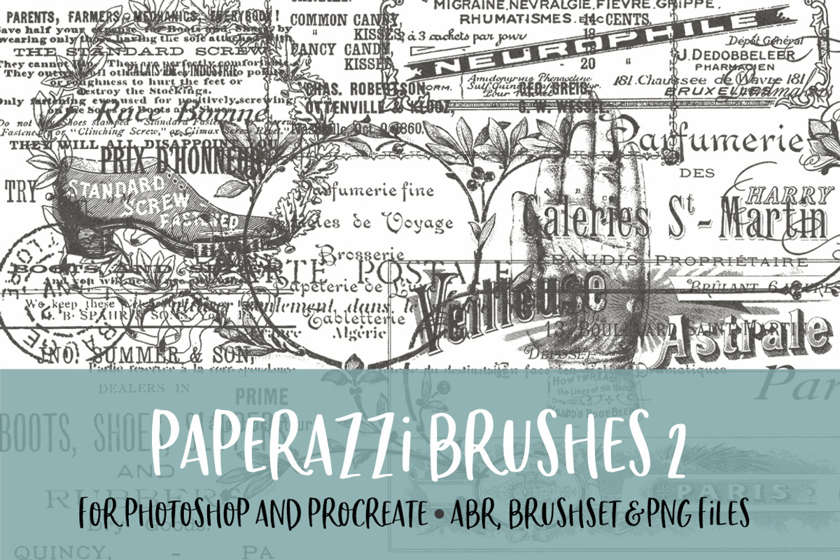 Paperazzi 2 Brushes for PS/PRO, a Brush Add-On by Polka Dot Pixels (Photo 1 of 3)