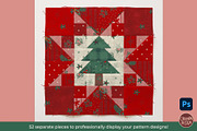 Christmas Tree Quilt Block Mockup, a Household Mockup by Ciranda Design (Thumbnail 2 of 10)