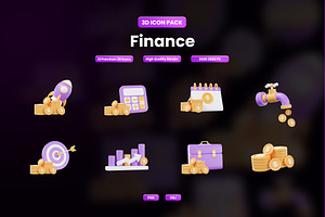 Finance 3D Icon Pack, an Object Graphic by Artnivora.Std