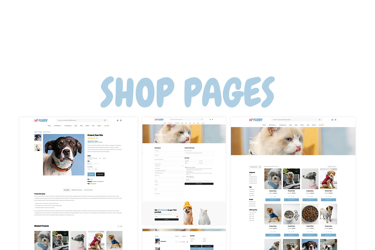 Furry – Pet Store Bootstrap HTML Web, a HTML Template by TemplatesJungle (Photo 2 of 9)