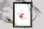 Golden Alphabet Floral Illustration, a Decorative Illustration by Karma (Thumbnail 6 of 11)