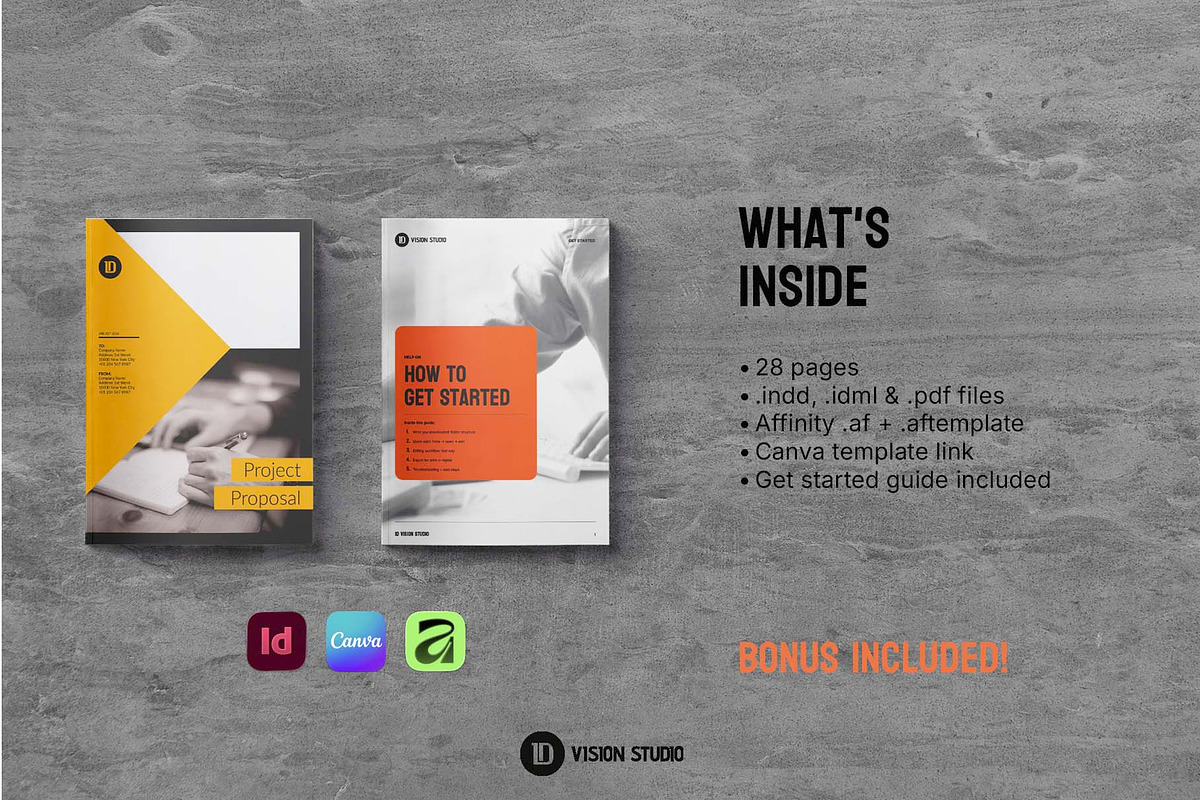 Agency Proposal Canva InDesign, a Brochure Template by ID Vision Studio (Photo 2 of 16)