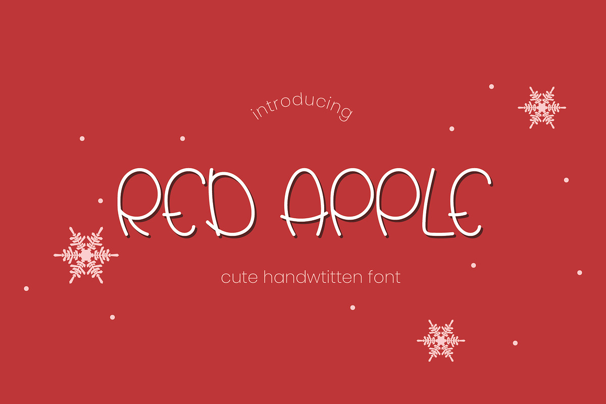 PGR Red Apple - Handwritten Font, a Handwritten Font by Pikgura (Photo 1 of 6)