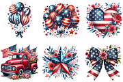 4th of July Sublimation Clipart Bund, an Illustration by DreamArtGraphic (Thumbnail 2 of 4)