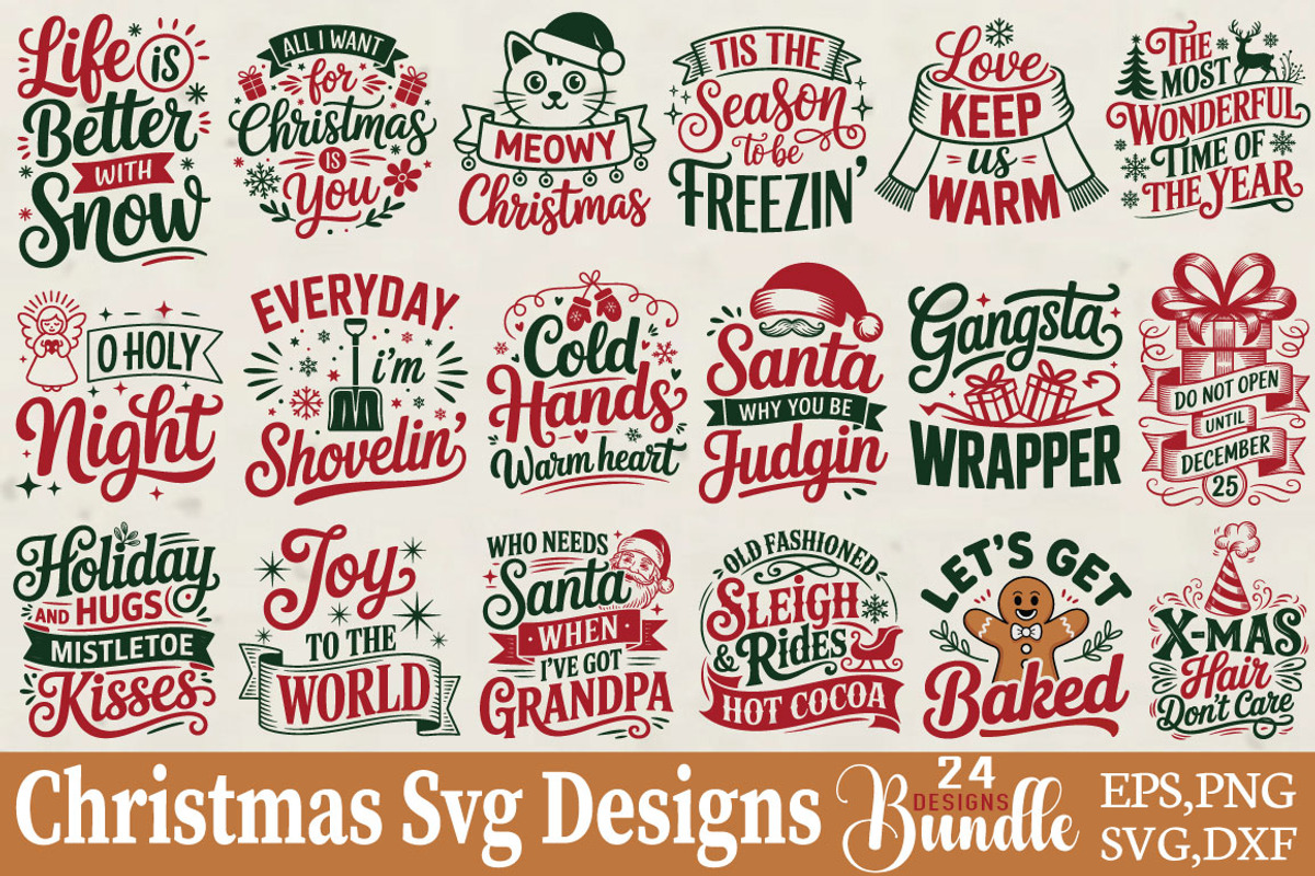 Christmas Svg Designs Bundle, an Object Graphic by DollarSmart (Photo 1 of 4)