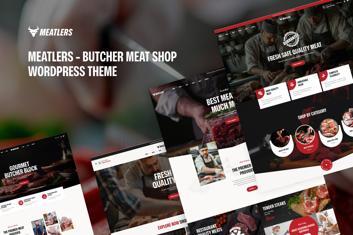 Meatlers – Butcher Meat Shop, a WordPress Template by Opal Wordpress Theme (Photo 1 of 7)
