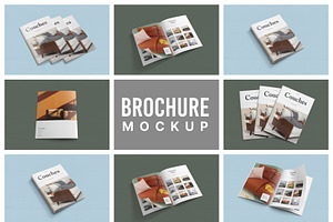 A4 Bifold Brochure Mockup Bundle 70