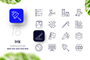 Ink Icons, an Outline Icon by cidcud_graphic (Thumbnail 1 of 2)
