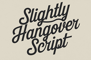 Free Font Slightly Hangover Script