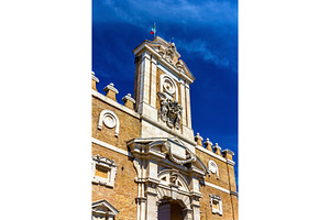 Details of Porta Pia in Rome, an Architecture Photo by Leonid Andronov