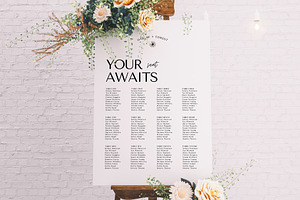 Elegant Seating Chart Template CANVA