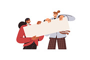 People with blank ad banners set, an Illustration by PaperTrident (Thumbnail 14 of 17)