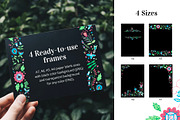 Floral pattern. Foliage and flowers, a Decorative Illustration by Folkheart (Thumbnail 7 of 11)