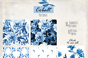 Cobalt Blue. Floral set, an Illustration by Irina Dolgikh (Thumbnail 6 of 9)