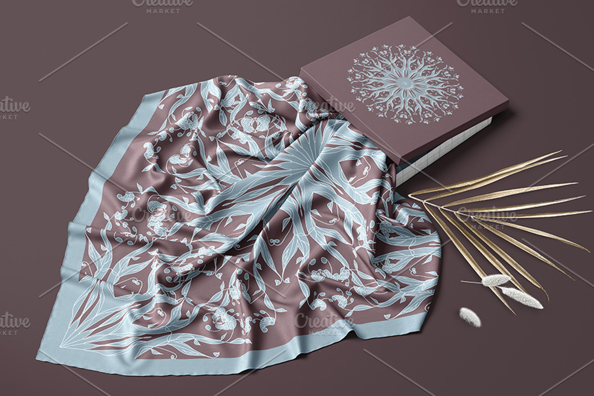 Silk Bandana Design Candy Ice, an Object Graphic by ilustrinna (Photo 5 of 12)