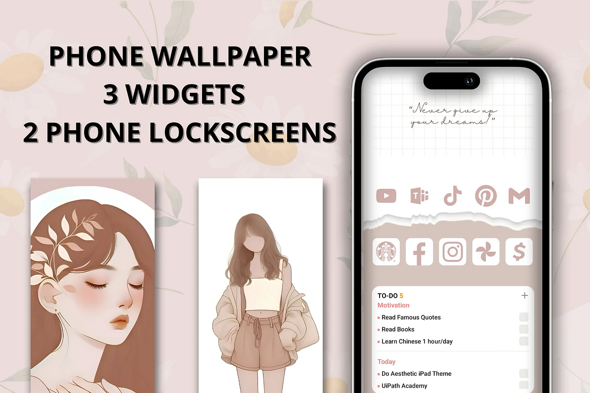 iOS & Android Wallpaper + App Icon, a Wallpaper Graphic by BeeRubby (Photo 7 of 10)