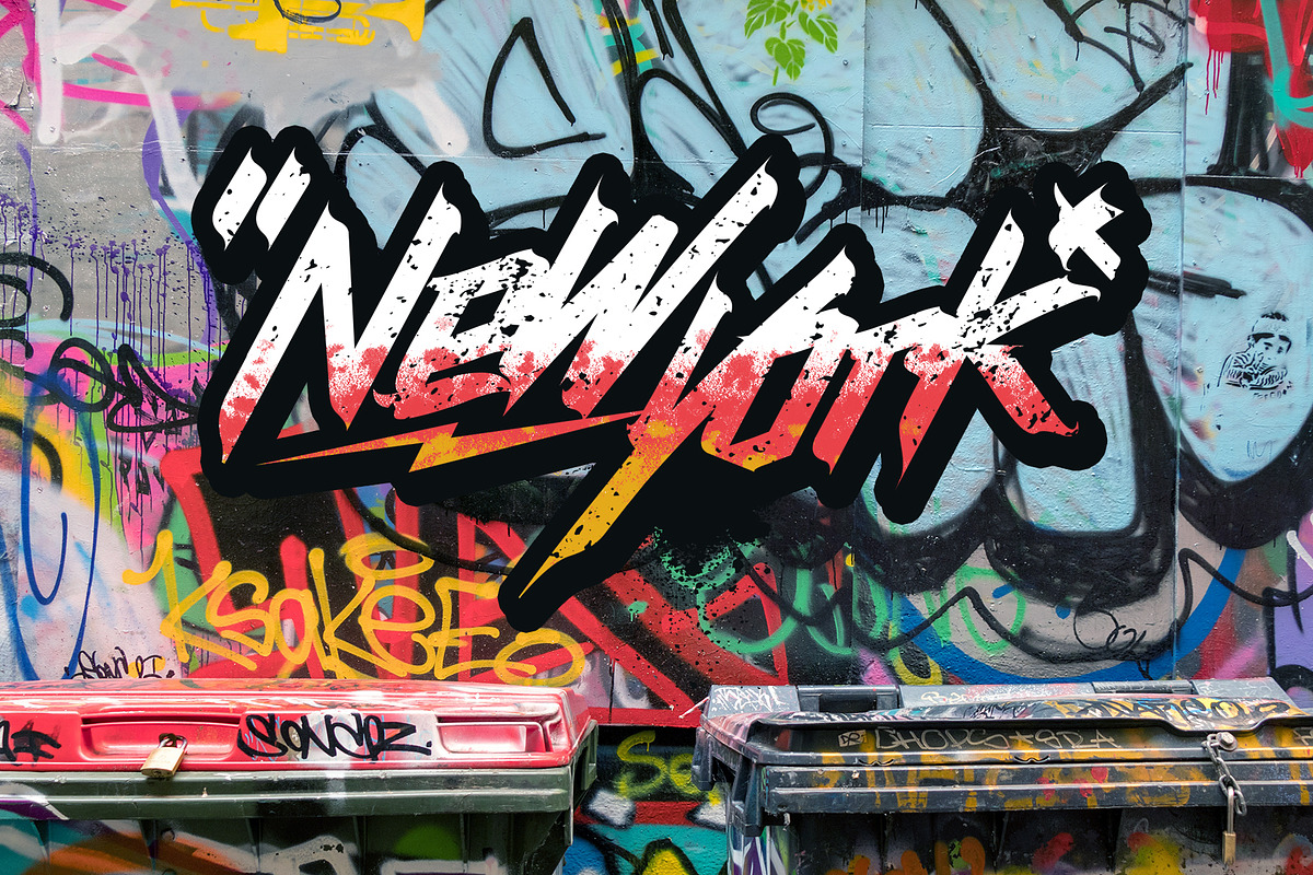 SHARKSLASH Graffiti Font preview 4