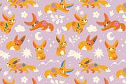 Fennec Foxes – Patterns & Stickers, a Pattern Graphic by PenguinHouse (Thumbnail 2 of 8)