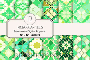 Moroccan Tile Seamless Backgrounds