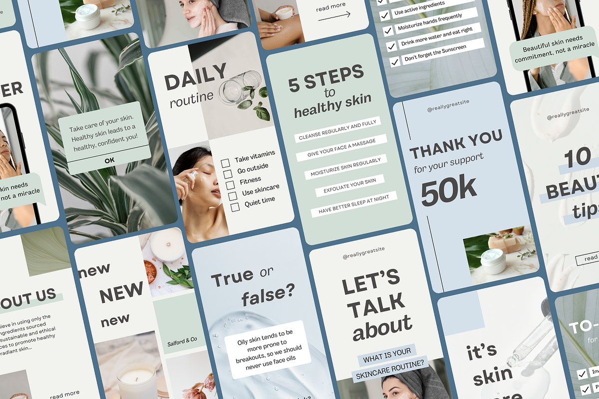 Delicate Skincare Instagram Templates preview 8