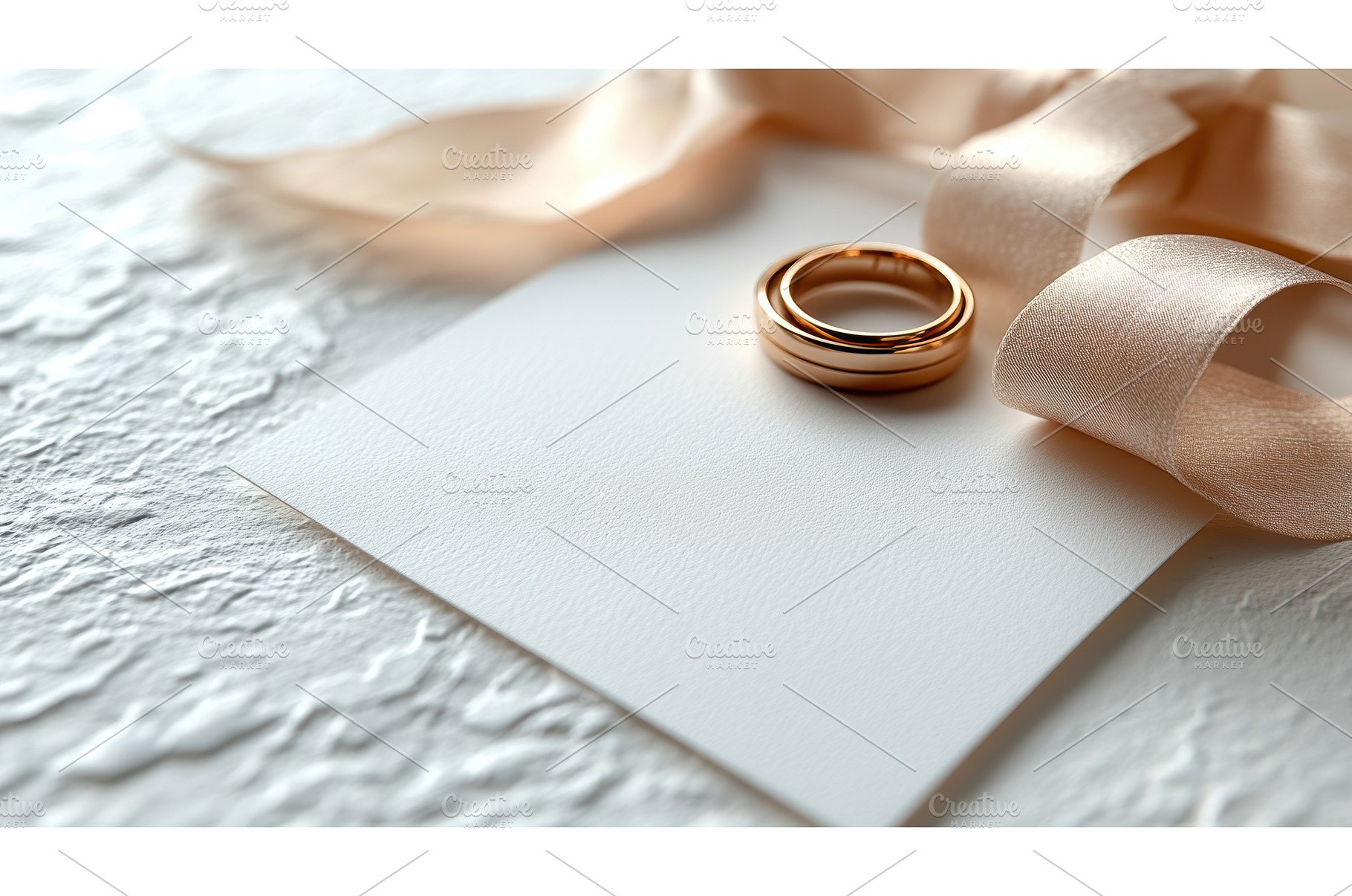 Gold wedding rings on textured, a Photo by Rodica Ciorba