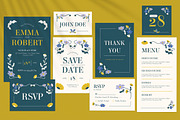 Botanical Wedding Invitation Set, an Invitation Template by Aiyari Graphic (Thumbnail 1 of 3)