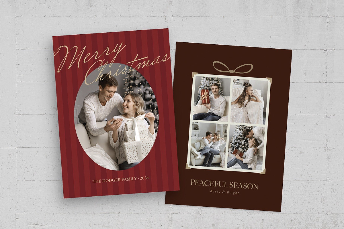 Christmas Greetings Card Template, a Flyer Template by BrandPacks (Photo 2 of 4)