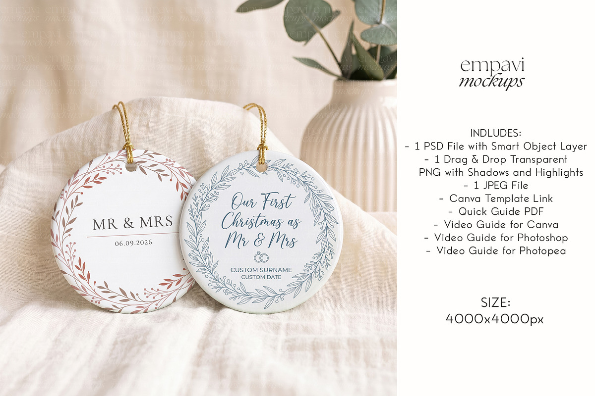 Ornament Mockup 2 Pack, a Household Mockup by EmpaviMockups (Photo 5 of 5)