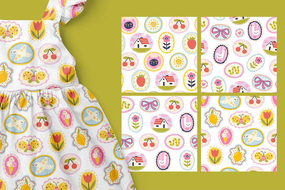 Charms Naive Illustration & Pattern, a Pattern Graphic by Svitlana Kharchuk (Photo 4 of 9)
