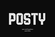Posty Creative Sans Serif Typeface, a Sans Serif Font by Artiveko (Thumbnail 1 of 6)