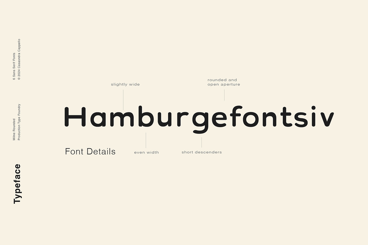 Milne Rounded - A Bold Sans Serif, a Sans Serif Font by Cassandra Cappello (Photo 3 of 6)