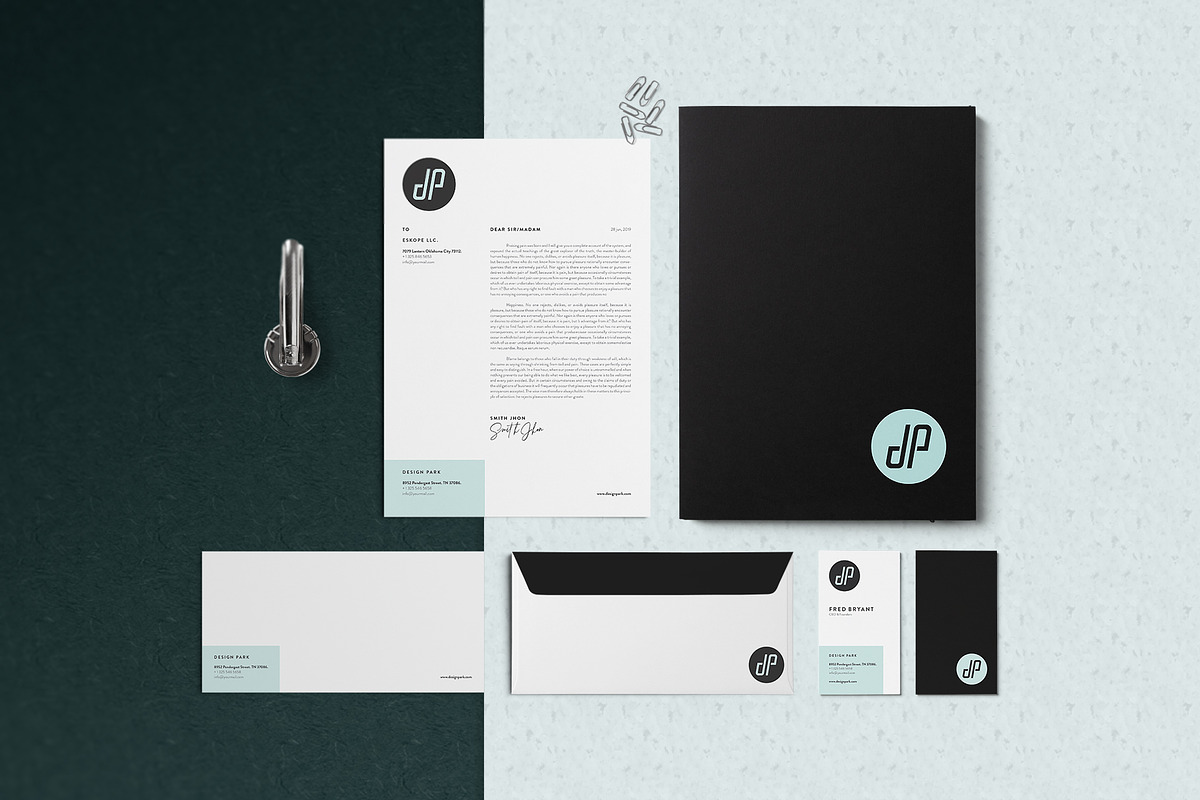 DP Elegant Corporate Identity Pack, a Stationery Template by AyshaCanvas (Photo 1 of 7)