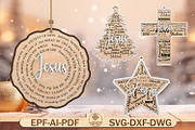 Merry Christmas Jesus Christ Svg, a Pattern Graphic by Lasercutiny (Thumbnail 1 of 2)