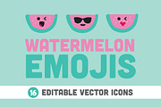 Watermelon Emojis, an Emoji Icon by Kanga & Moose (Thumbnail 1 of 4)