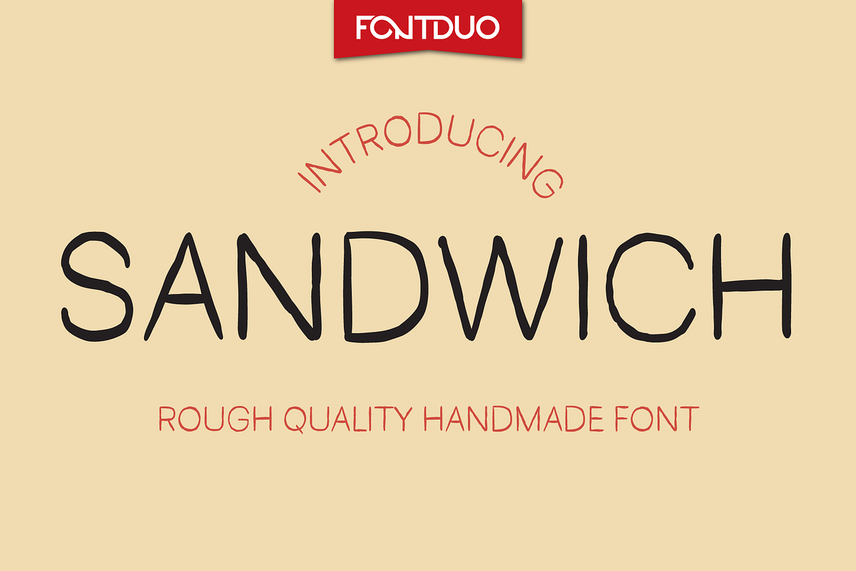 Sandwich Rough Handmade Font