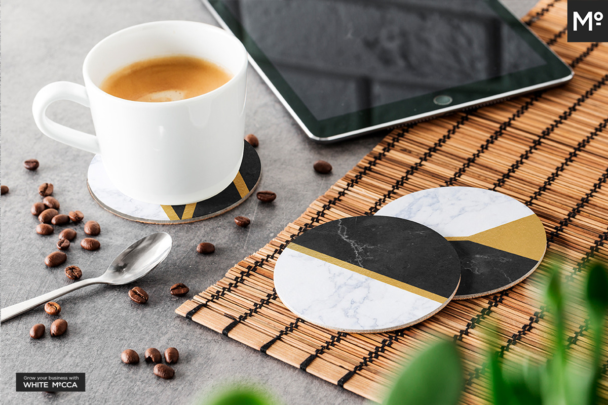 Round Coasters Mock-ups Set, a Cups & Container Mockup by Mocca Mockups Store (Photo 14 of 24)