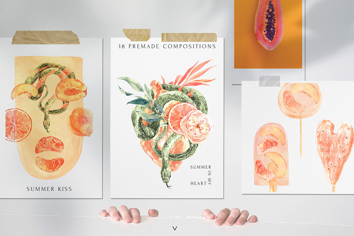 Peach Aesthetics Tropical Summer, an Illustration by Cat In Colour (Photo 2 of 10)