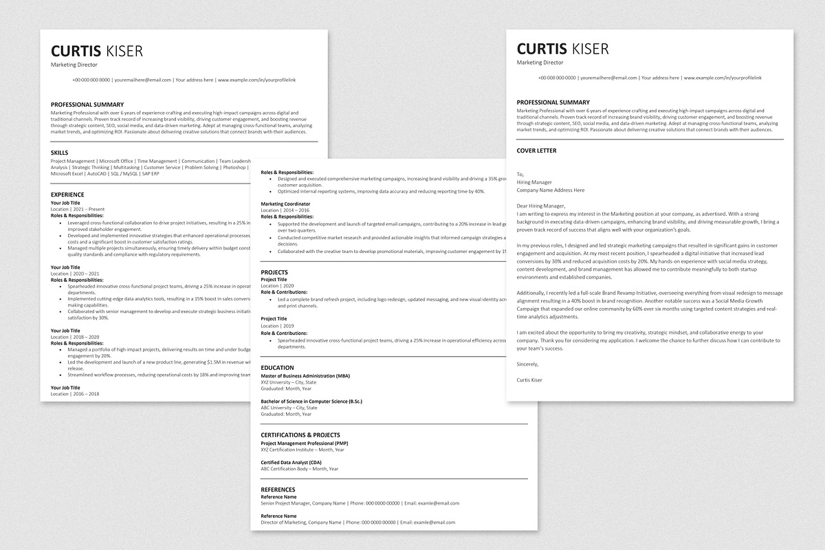 ATS Friendly Resume / CV Template, a Resume Template by Anjum Ilyas (Photo 7 of 9)