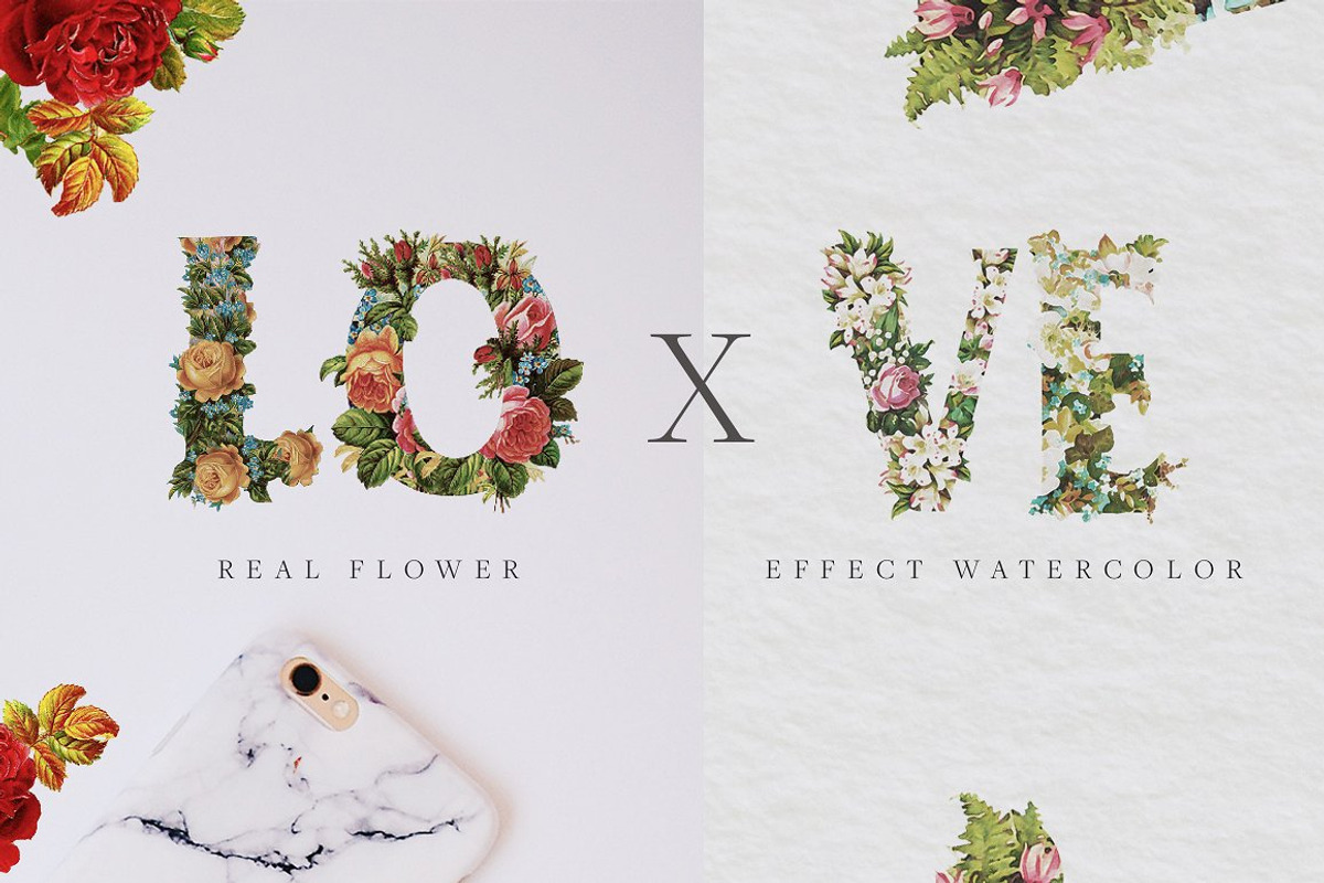 BOUQET - SVG Font Flower Watercolor, a Symbol Font by Anxiety Studio (Photo 14 of 24)