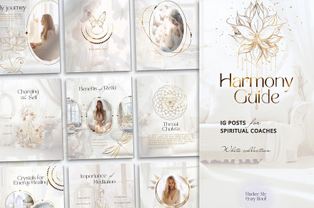 Spiritual Instagram Posts | Reiki, a Social Media Template by Under My Cozy Roof