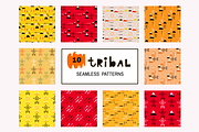 Tribal seamless patterns, a Pattern Graphic by TATIANA_GERICH (Thumbnail 1 of 4)
